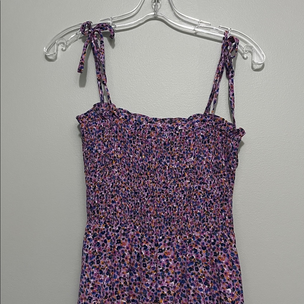 NWOT Buddy Love Floral Smocked Dress with Tie Straps - Picture 3 of 7
